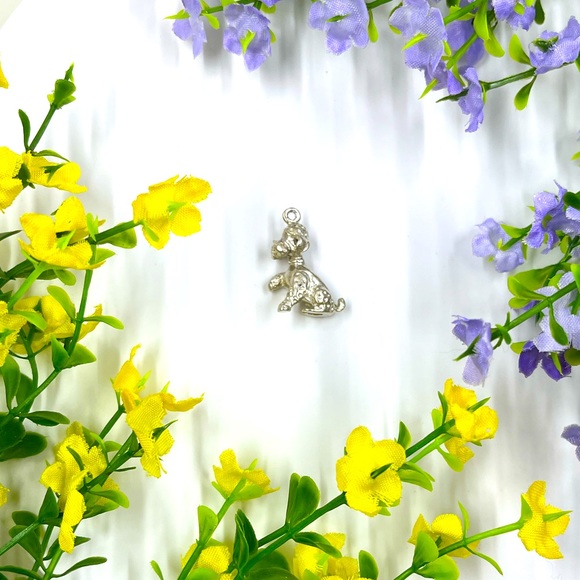 925 Sterling Silver Vintage 2920s England ED Hallmarked Poodle Pendant 7.22g - Picture 1 of 9